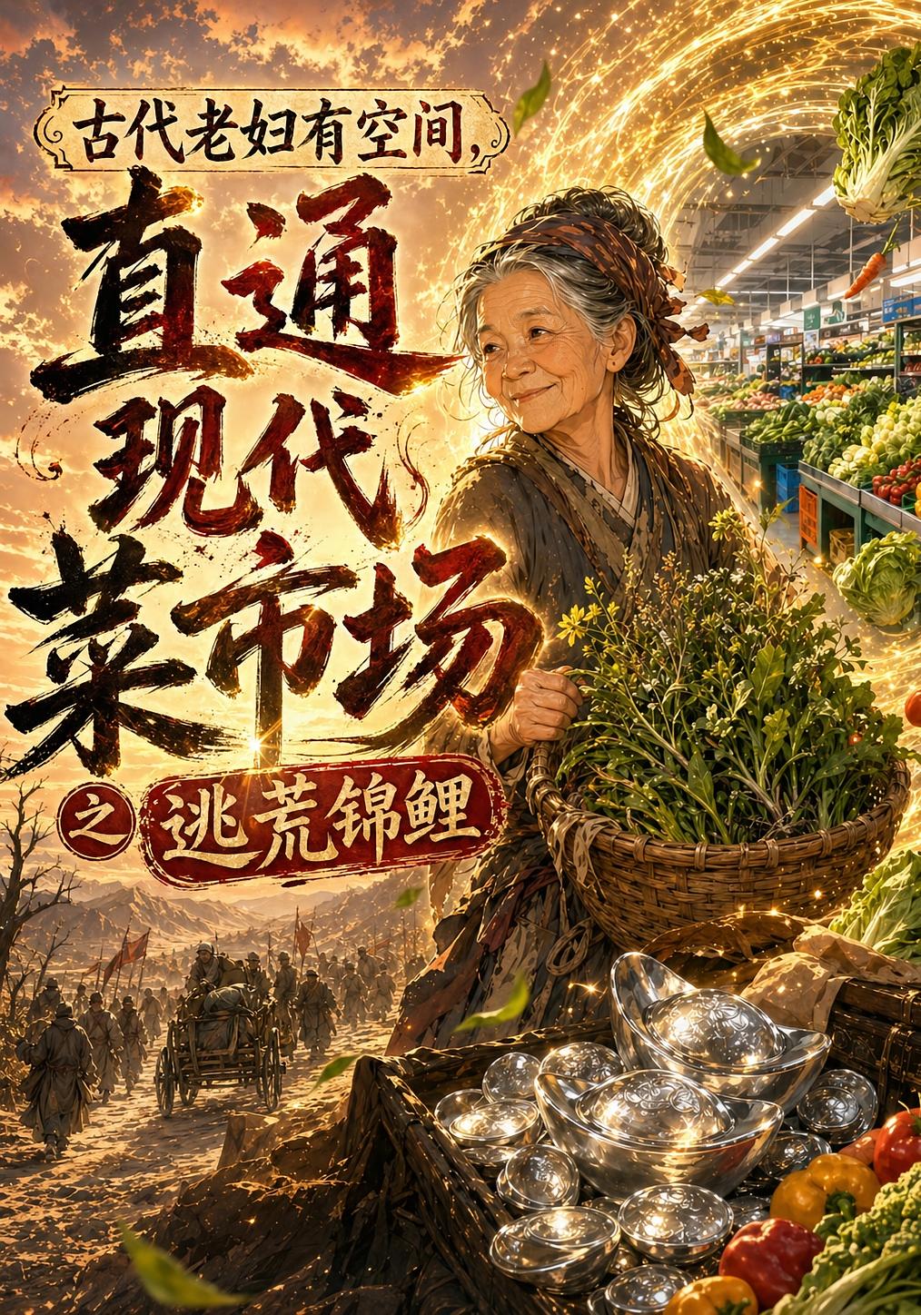古代老妇有空间，直通现代菜市场之逃荒锦鲤    动漫